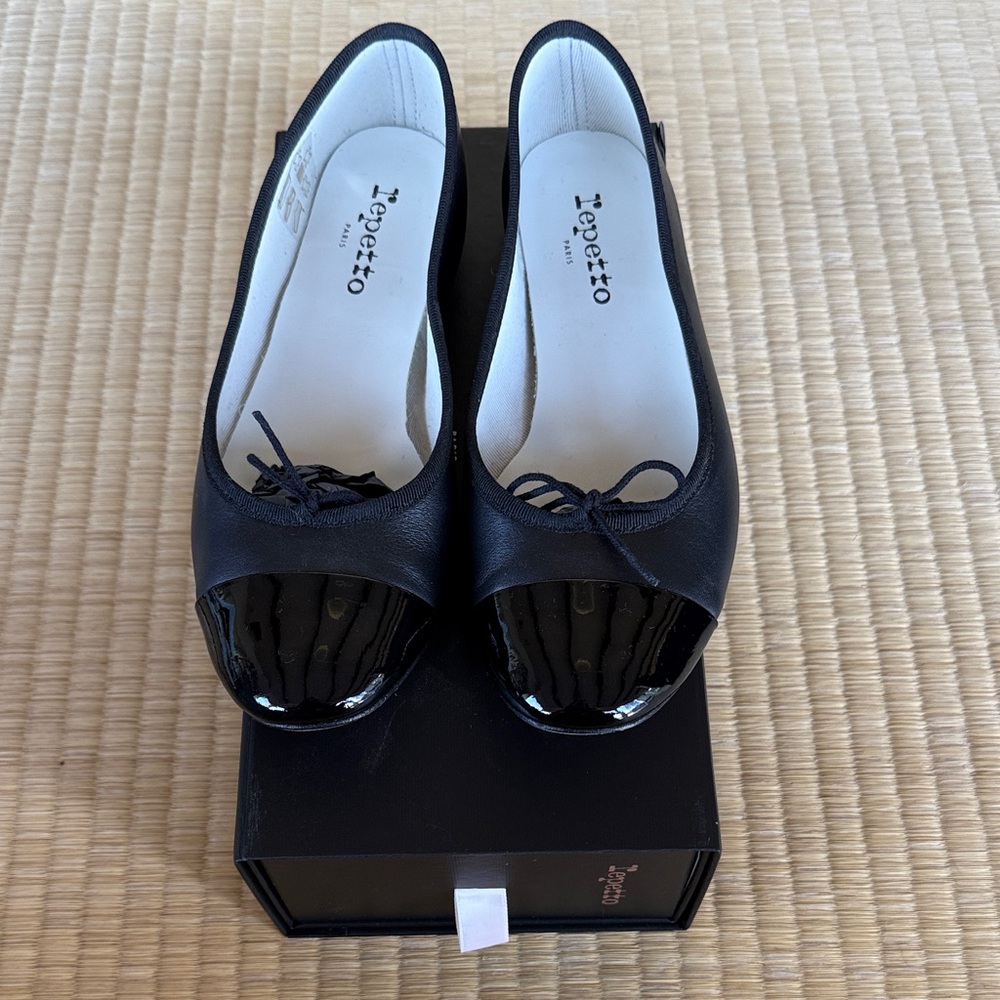 Repetto Black Leather Ballerinas